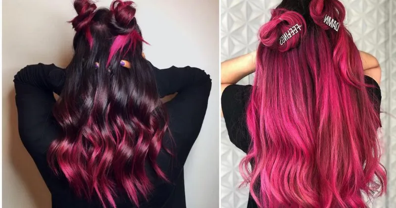 Súmate a la tendencia del cabello magenta y luce increíble