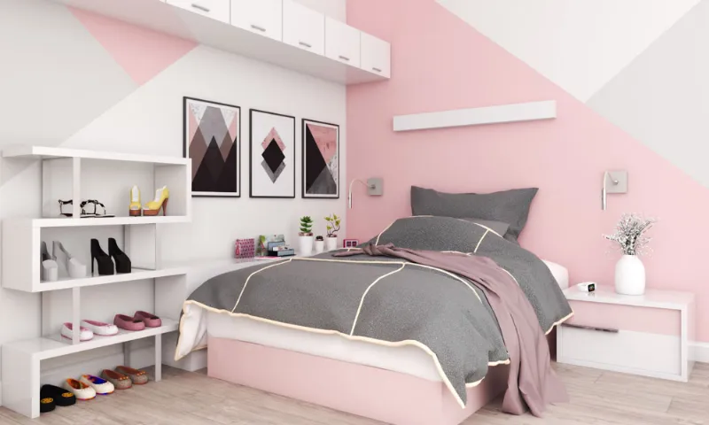 Cómo decorar una habitación con tonalidades de rosa cereza sin sobrecargar