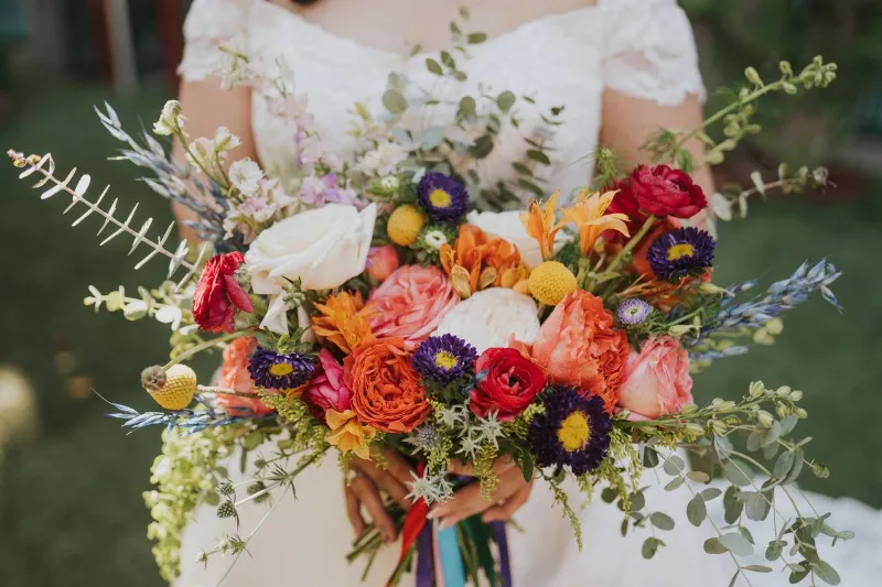 Inspiración retro para una boda con tonos terracota y turquesa