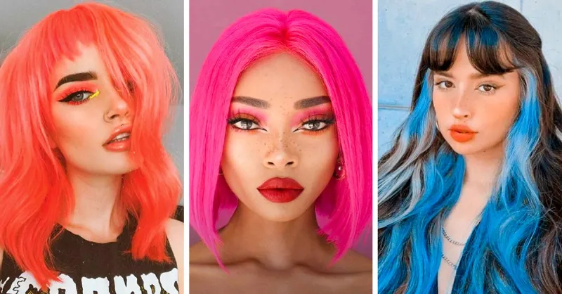 Intensifica tu cabello con mechas neón rosado